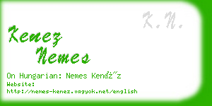 kenez nemes business card